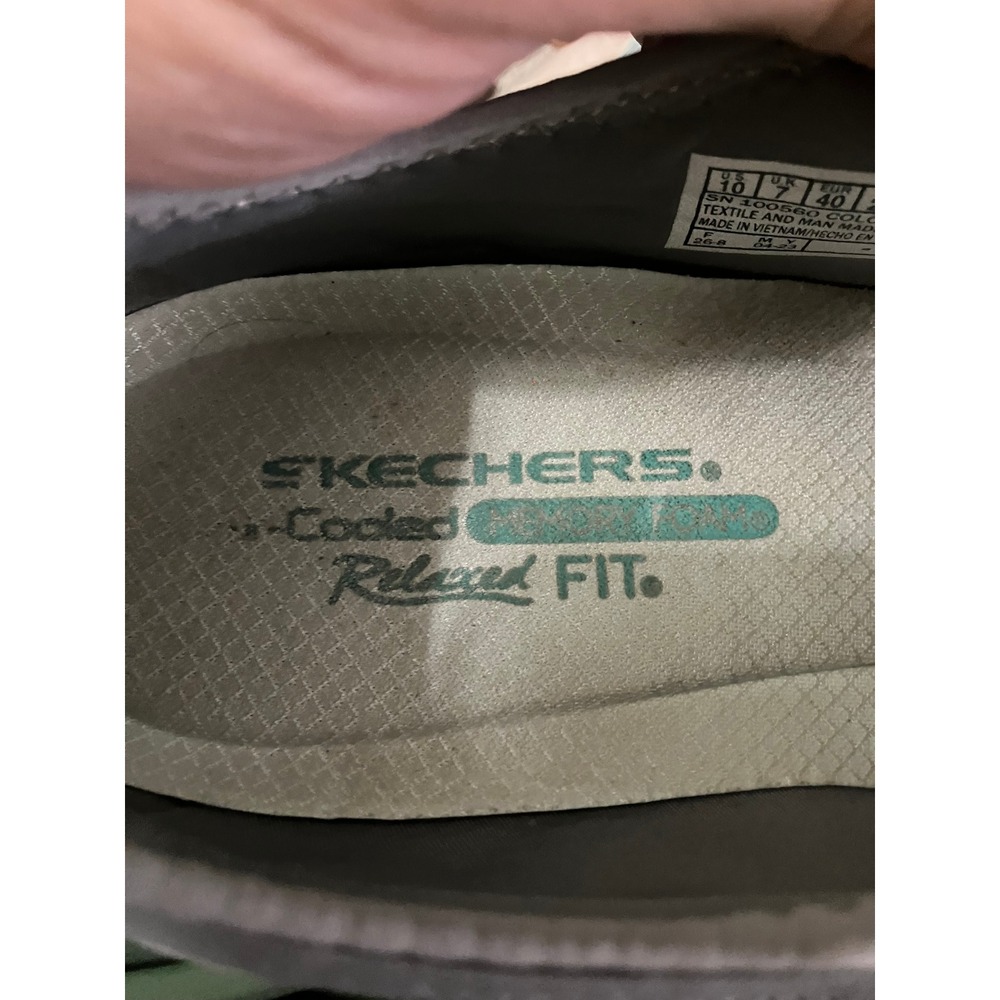 Skechers Relaxed Fit Air Cooled Memory Foam Mesh Slip On Shoes Womens 10 Grey - Picture 5 of 6